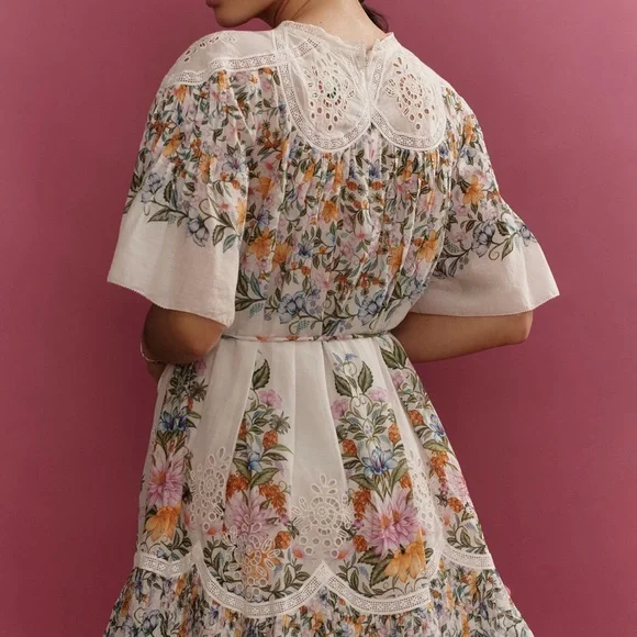 FARM RIO Off-White Sweet Bloom Bouquet Mini Dress - Picture 2 of 7